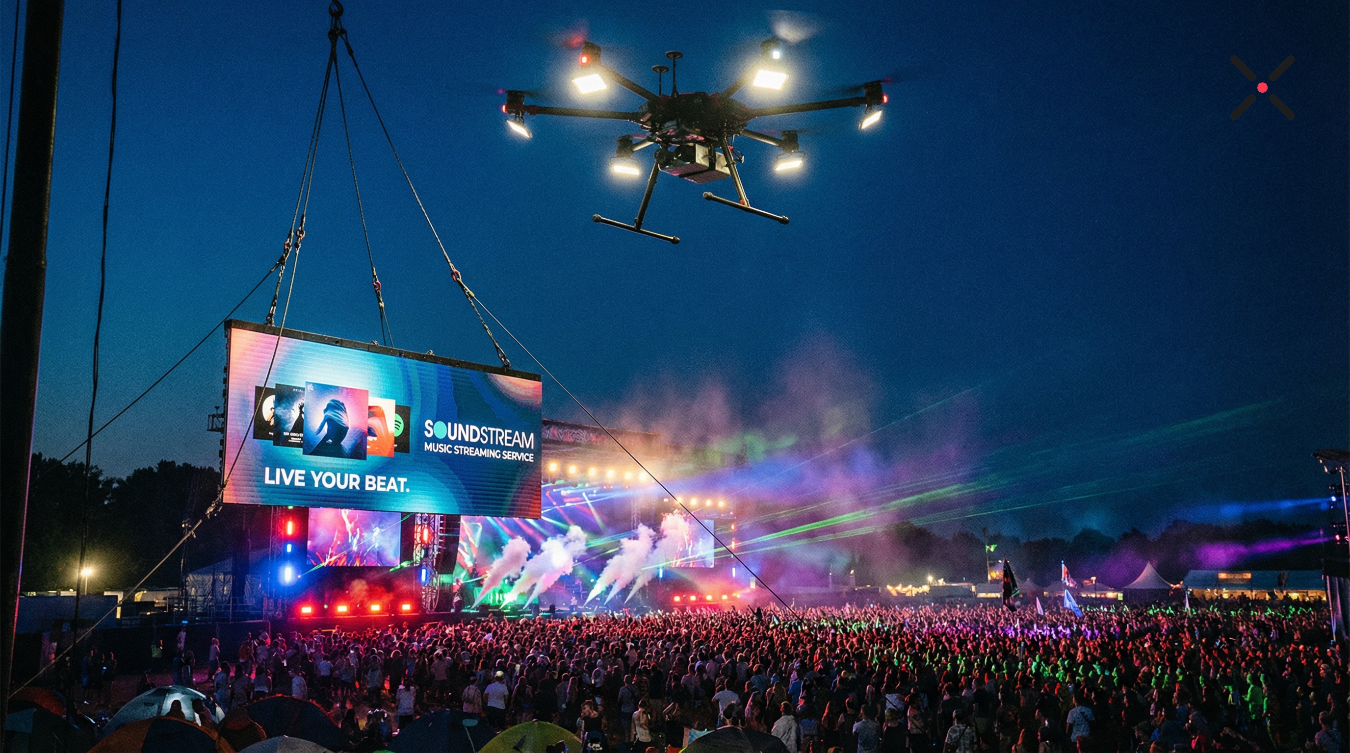 音楽フェス×ドローン広告